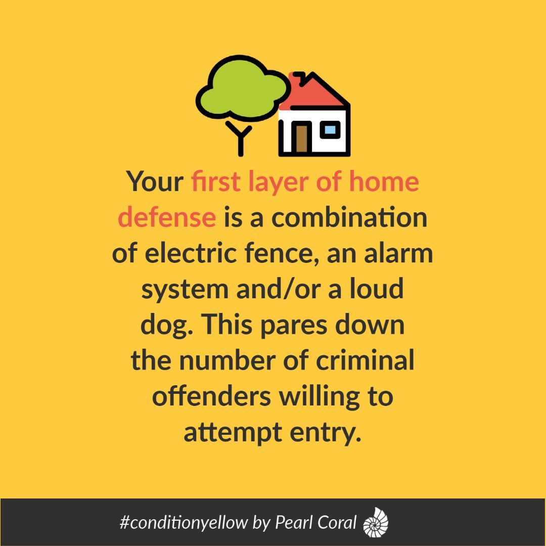 #conditionyellow is a series of tips to help you raise your situational and security awareness by Pearl Coral Urban Solutions. #pearlcoral #security #securitysystem #alarms #alarm #securitycameras #electricfence #smartsecurity #smarttechnology #smarthouse #securitytips #crime