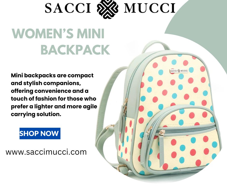 AryanParveen's tweet image. Mini backpacks are compact and stylish accessories that have gained popularity for their convenience and fashion-forward appeal. #saccimucci #newbags #minibackpacks
Shop: saccimucci.com