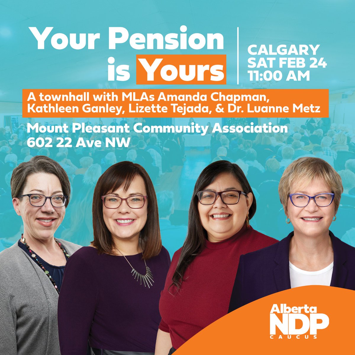 Let's stay in Canada's pension plan. 🇨🇦 Join us Feb. 24 as we continue the fight to keep the UCP's hands off your CPP. Register here so we save you a seat: albertasfuture.ca/event-registra… #ableg #yyc