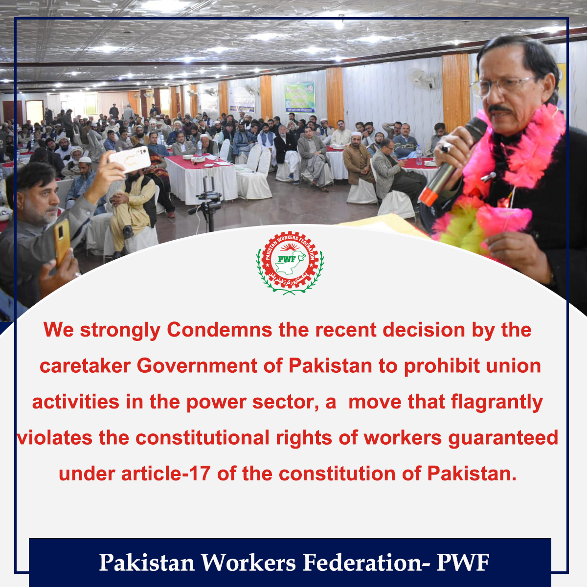 PWF_Pk_Official's tweet photo. #pwf #saveworkers #saveunions #endprivatization #article17 https://t.co/8RF4LlTDHf