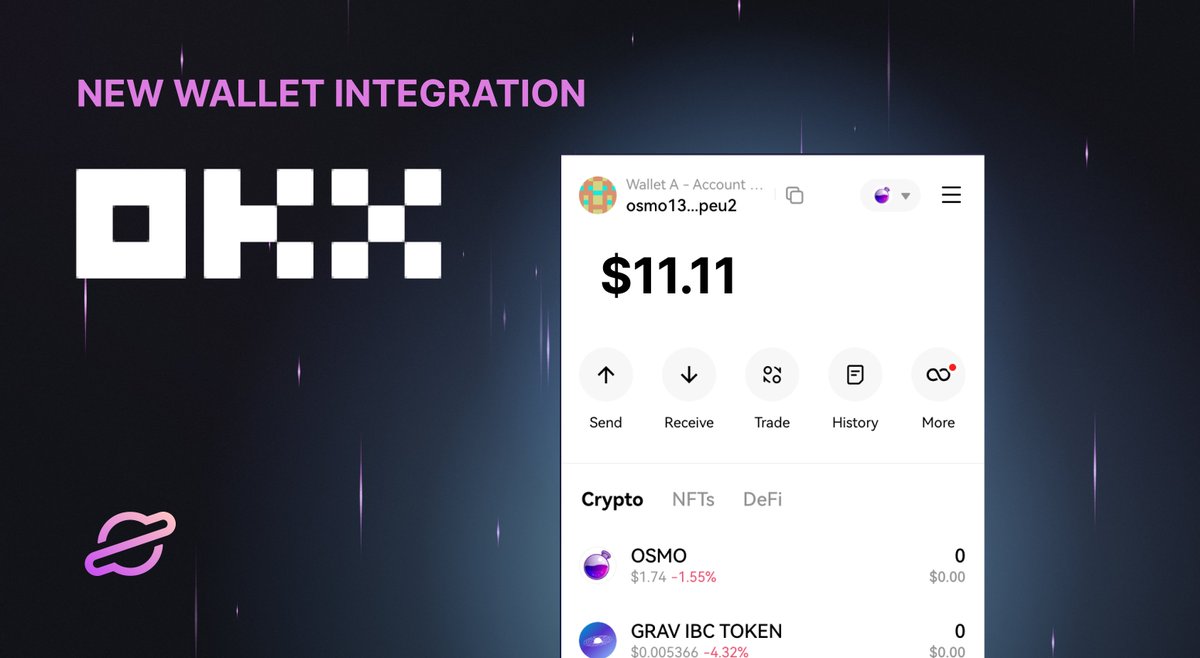interweb_inc's tweet image. Exciting news! 🎉 @okxweb3 has just announced support for @osmosiszone, powered by our wallet adapter @CosmosKit_,  bringing a whole new level of interoperability and accessibility to the @Cosmos ecosystem ⚛️🧪