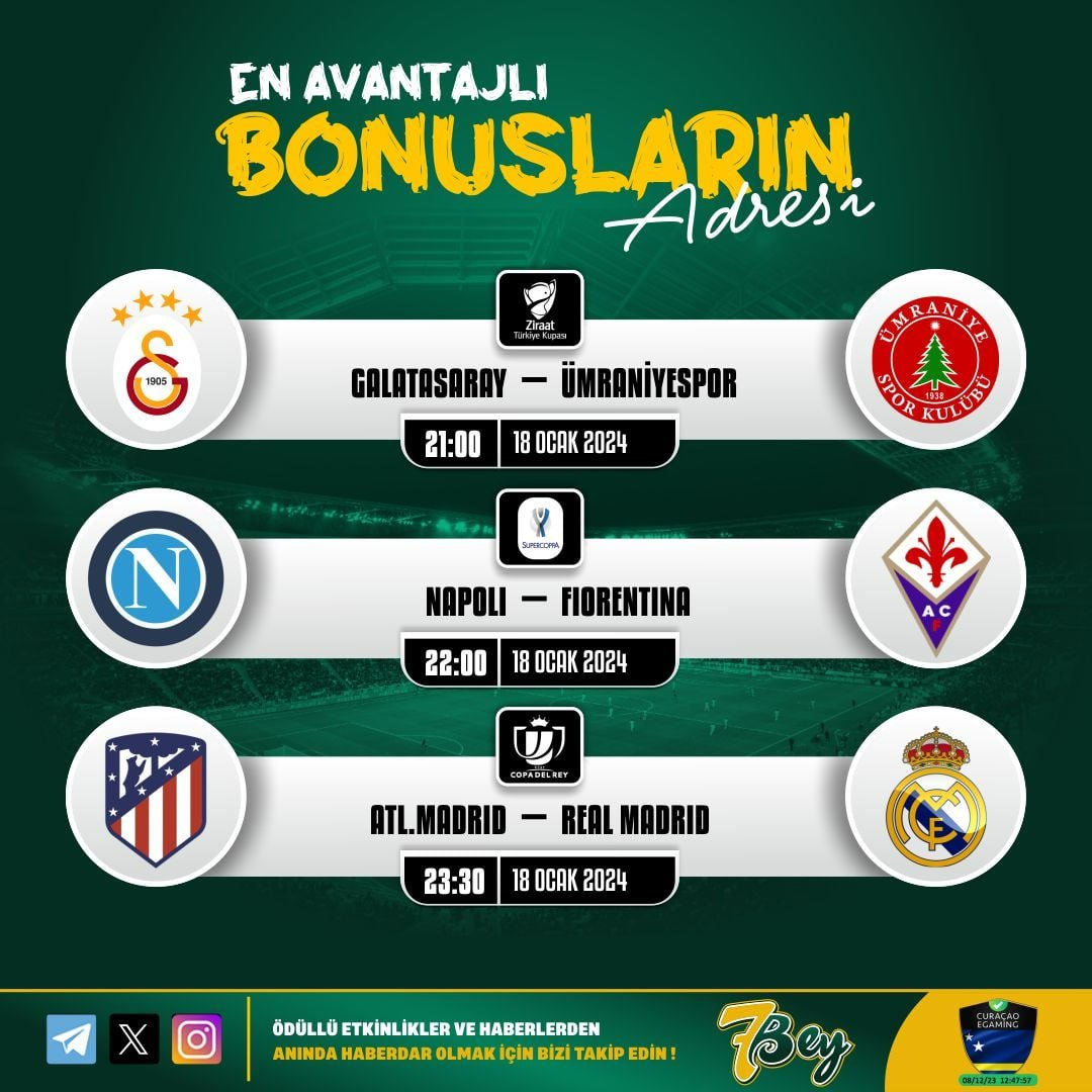 7Beyresmi's tweet photo. 🌐 Muhteşem Oranlarla 7Bey'de Kazanmanın Farkını Yaşa!
🚀 Yüksek Kazançlar ve İnanılmaz Oranlarla Harika Bir Bahis Deneyimi!
🌟 Sana Özel Süper Oranlarla Heyecan Dolu Anları Yakala! 🎉 Hemen Katıl, Kazanmanın Keyfini #7bey de Çıkar!
#7bey #FreeSpin #PragmaticPlay #7beygiris https://t.co/JfIWqSB2Ft