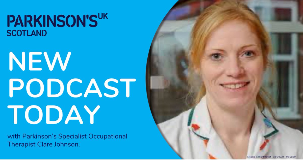 In our latest research podcast, Clare Johnson talks us through the vast number of ways occupational therapy can support people with the everyday challenges of living with #Parkinsons. Available on most podcast platforms &amp; nosprigpod.podbean.com.