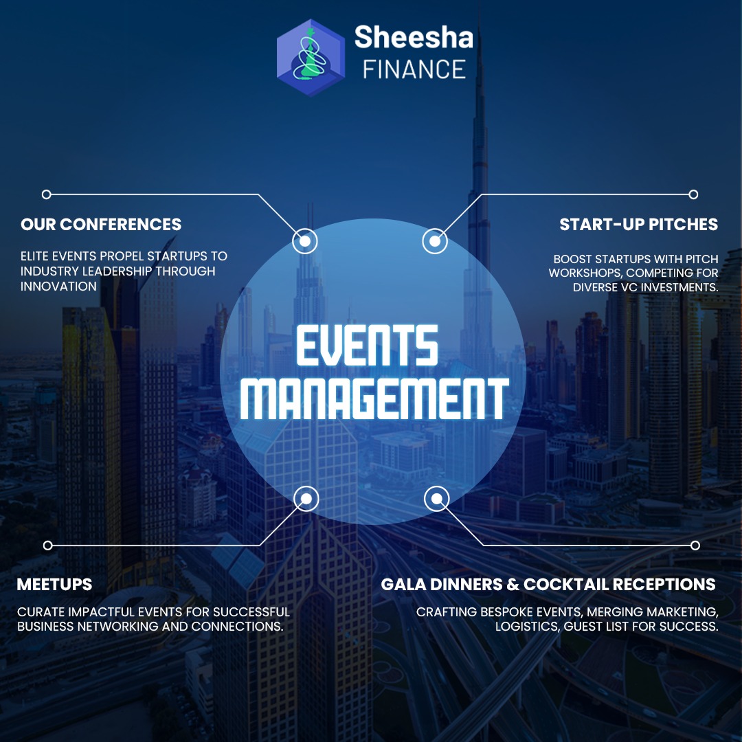 Fueling startup success through innovative conferences, pitch workshops, impactful meetups, and bespoke gala dinners – where industry #leaders converge. #sheesha #sheeshafinance #eventmanagement #startups #conference #dinners #CryptoNews #CryptoCommunity