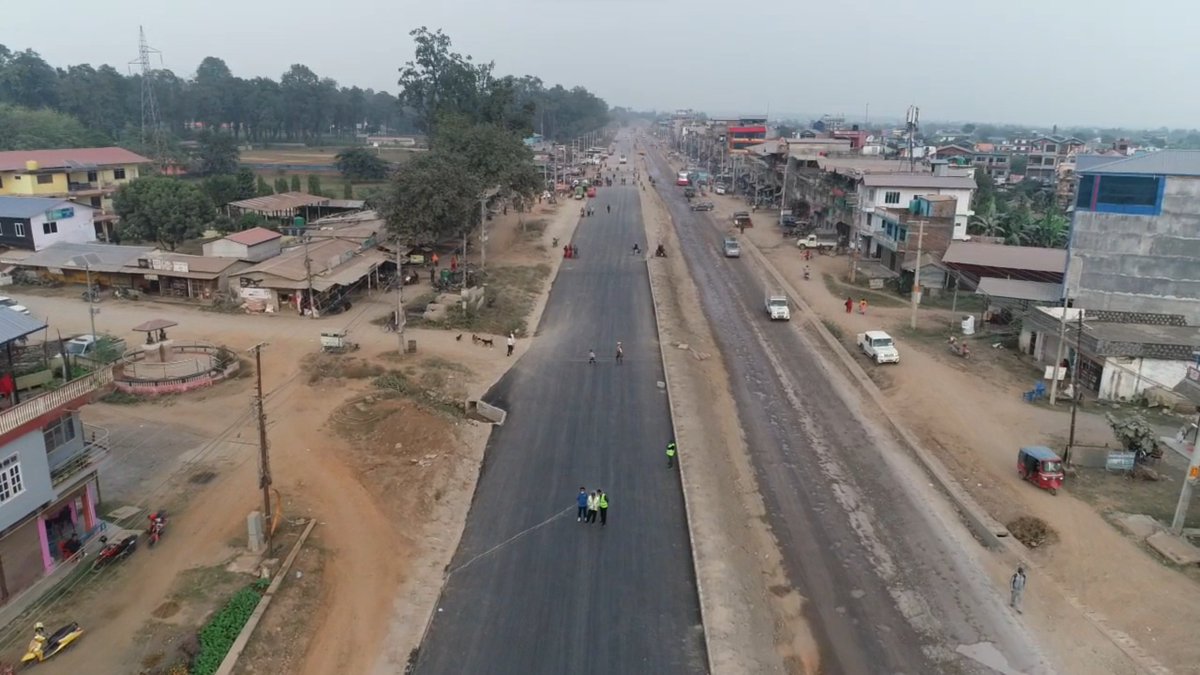 PRCAmbNepal's tweet photo. #ChinaInAction It's been the second time to visit Narayanghat-Butwal road in last ten months. Great to see that with most obstacles removed, the project is progressing smoothly. My compliments to all the China State Construction Engineering Co. staff for their hard work. https://t.co/epIZ1S8xeK