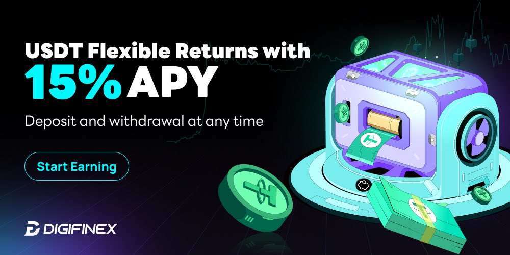 🔥#DigiFinex launched $USDT Flexible Returns with 15% APY!
💳Deposit &amp; Withdrawal at Any Time
📈Start Earning: tinyurl.com/5xrc5eem