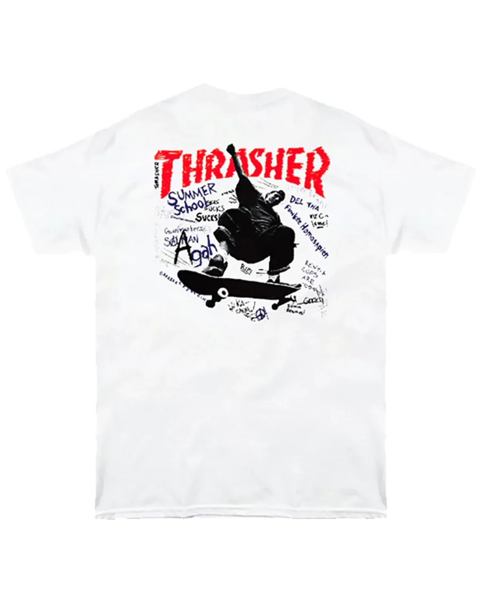 Capsul__'s tweet photo. #ThrasherThursday 🙌🏽
50 years of @pduffplanb , one of the greatest to ever do it 🛹 
Pat has graced the covers of numerous skate magazines. However, his first ever cover appearance was for @thrashermag ‘s June ‘92 feature. The same cover is featured on the Thrasher June 92 Tee. https://t.co/p0zcHTlEw2