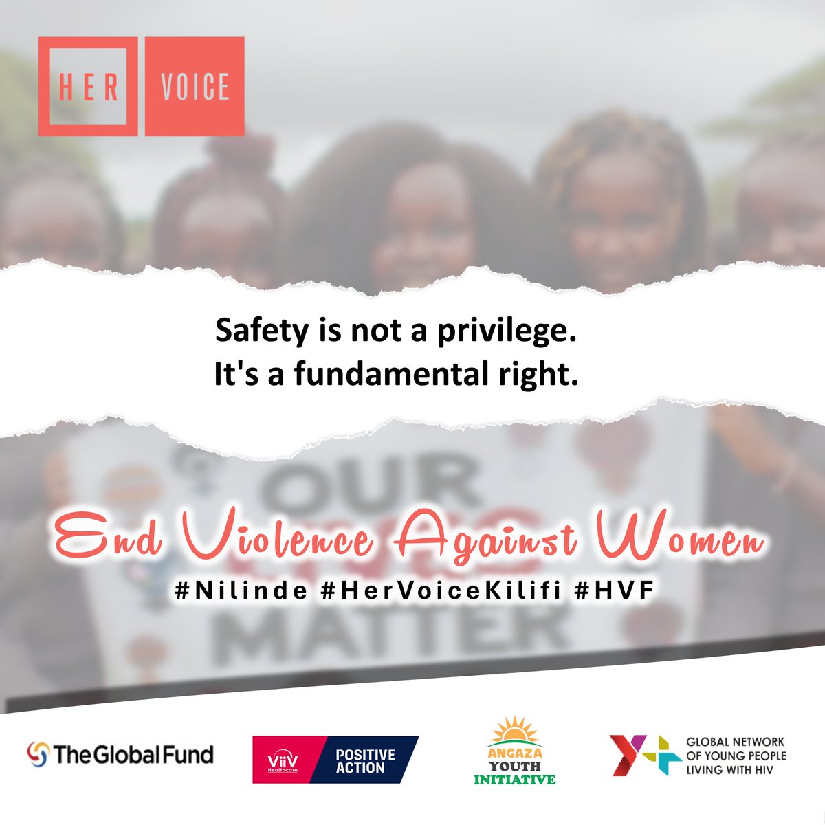 Violence steals more than just a woman's and #AGYW's physical safety. It robs her of peace, stability, and mental well-being. Let's stand together to end this injustice! #HERVoiceKilifi #HVF #Nilinde @HerVoiceFund @Yplus_Global @ypluskenya @GlobalFund @ViiVHC