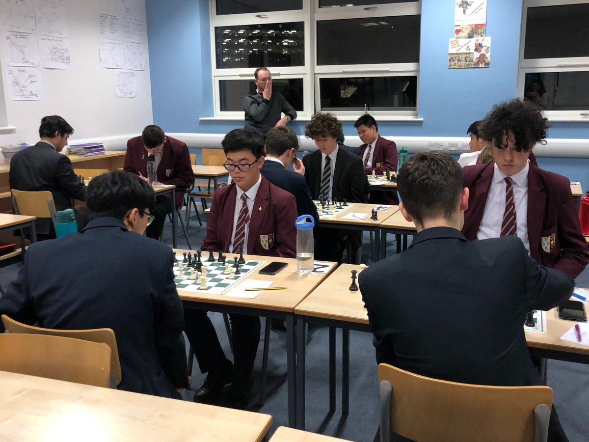 StCuthbertsRead's tweet photo. A major victory for St Cuthbert's Chess team last night! Defeating the previous regional champion team to secure their place in the Regional Semi-Finals of the Schools National Chess Championships.โ๏ธ #StCuthbertsChess #StCuthbertsCompetence #FormingGreatMen https://t.co/jHkQ02ti65