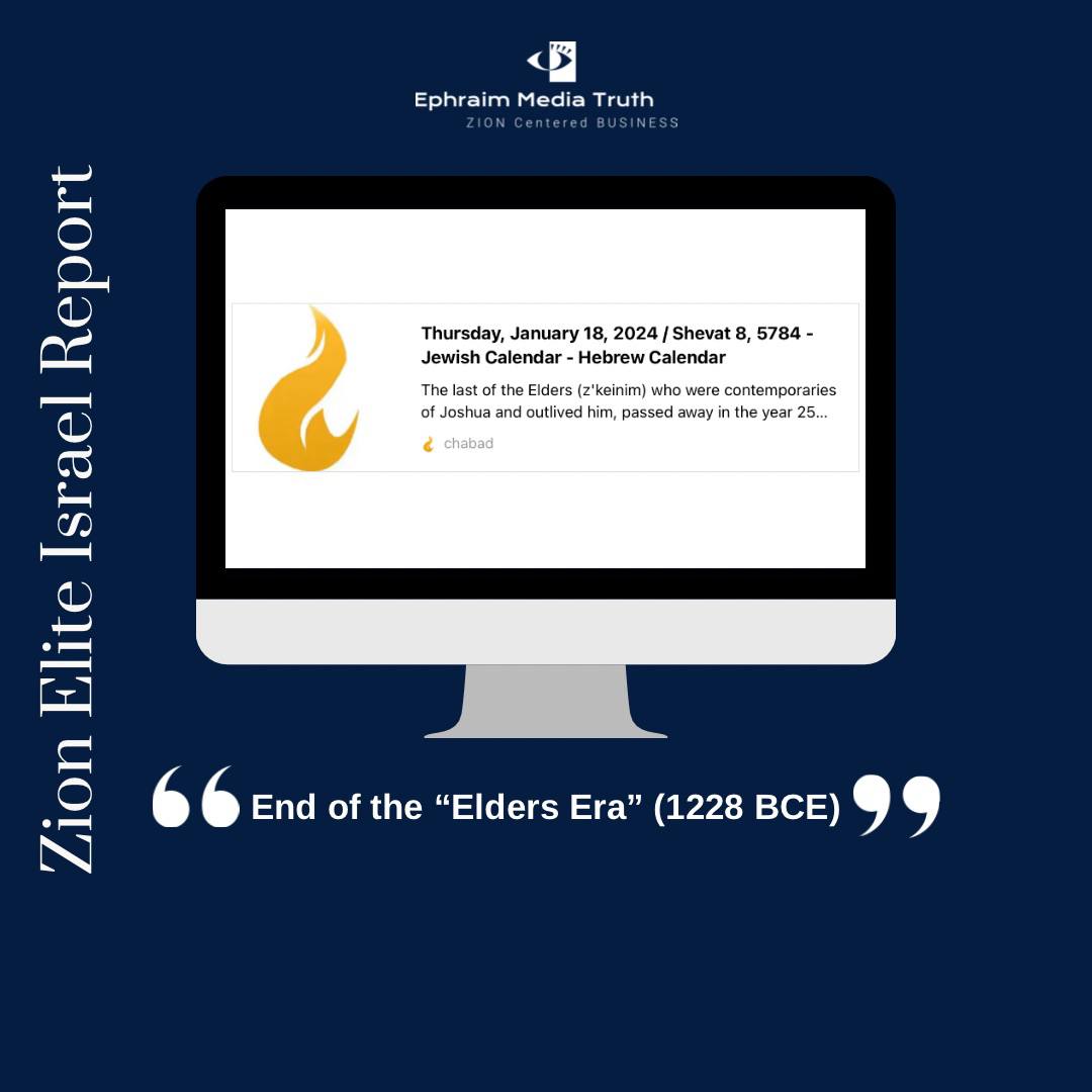 On This Day: 
‚End of the “Elders Era” (1228 BCE)
The last of the Elders (z'keinim) who were contemporaries of Joshua and outlived him, passed (..) ‘ - Chabad.org

👉🏻chabad.org/calendar/view/…

Get your TempleCoin 3. edition
israelshop.com/TempleCoin-3-E…

#ShopNow #israelshop