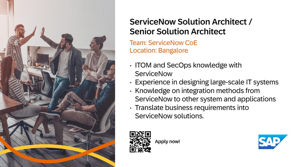 saplabsindia's tweet photo. SAP Labs India #JobPost Alert 📢

Apply here: https://t.co/L5b1jdF24l

#SeniorSolutionArchitect #Bangalore https://t.co/dFPkjFpsCJ