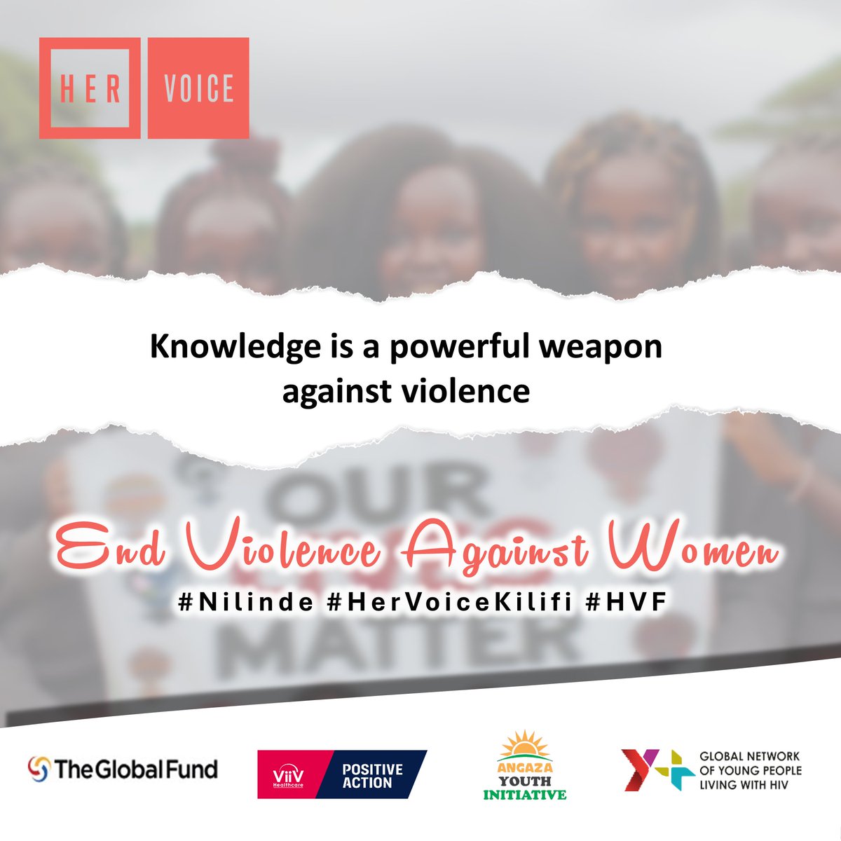 Create a safe digital space for #AGYW to share their stories, empowering them to break free from the mental shackles of violence.  

#EndVAW #HVF #Nilinde #HERVoiceKilifi

@HerVoiceFund @Yplus_Global @ypluskenya @GlobalFund @ViiVHC