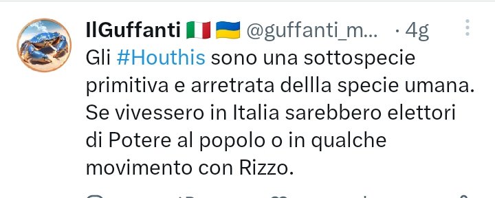 ferieperenni's tweet image. Gli Houthi vi stanno facendo piangere in uzbeco senza neanche fare mezza vittima se non il vostro povero capitalismo. Direi che è un bel traguardo per "una sottospecie primitiva e arretrata". Mi ti immagino incontrarne uno e scappare guaendo dopo che ti ha fatto buh!