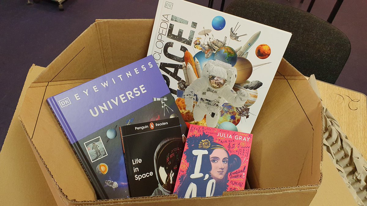 HarlawLibrary's tweet photo. I love an #unboxing to start the day ๐ Thank you @Literacy_Trust & @turnertownsend Looking forward to starting our #WeWonder #JourneyIntoSpace project ๐๐๐๐จโ๐๐จ๐ฟโ๐๐จ๐ปโ๐๐จ๐ผโ๐๐จ๐ฝโ๐๐จ๐พโ๐ #HarlawReads https://t.co/VUv1x0XvTz
