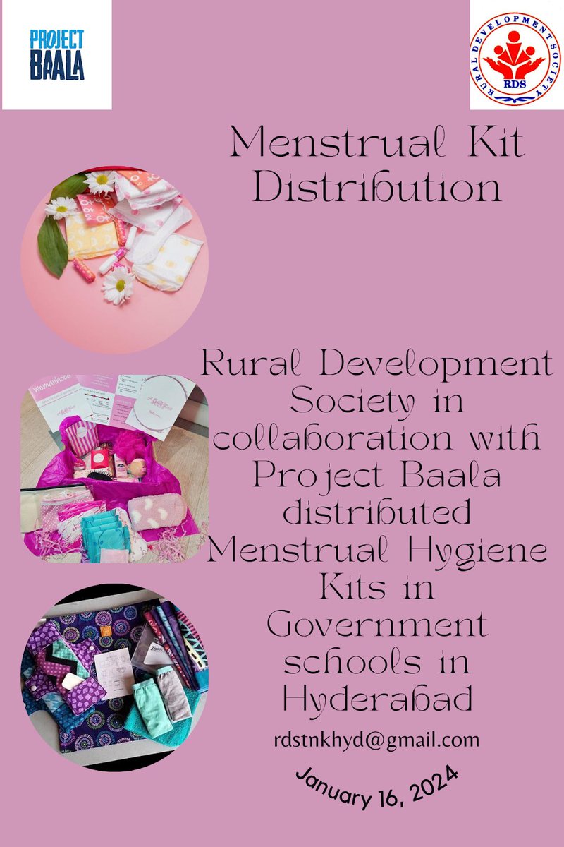 Distribution of NMHM Kits in government schools in Hyderabad in collaboration of Project Baala #Menstrualhealth #projectbaala #girlshealth #endperiodpoverty #sanitationsafety #governmentschools