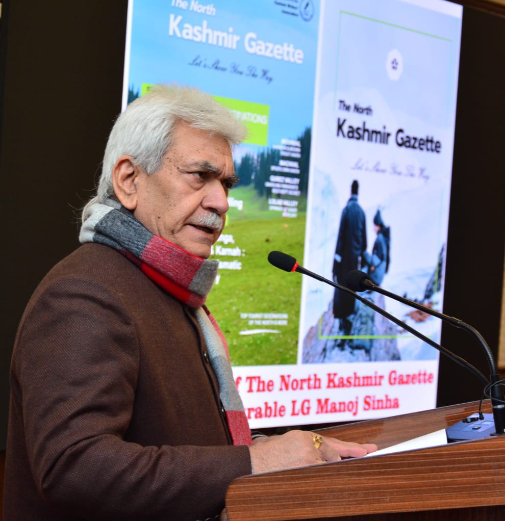 Released 'The North Kashmir Gazette', a travel publication at Raj Bhawan. It is a commendable endeavour by Kashmir Writers Association in collaboration with Indian Army to promote dreamy destinations of North Kashmir & unexplored, unspoiled charm of border areas.