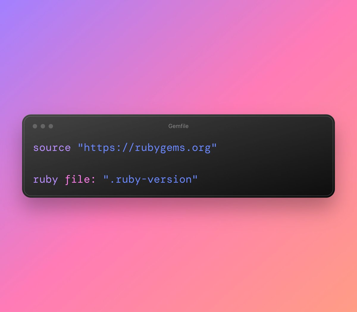 deepakmahakale's tweet image. Rails Tip Of The Day 💡 

Single source of truth for ruby version:

Rubygems 3.4.20 onwards ruby version in Gemfile can be read throug the .ruby-version file.

No duplication
No need to change the ruby version in both the files.

#rails
#ruby
#rubygems
#rubyonrails
