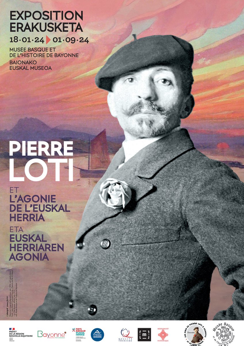 🗓 Exposition | Après le succès de l'exposition "Le Pays Basque en couleurs. Autochromes, 1907-1935", le <a href="/MuseeBasque/">Musée Basque et de l'histoire de Bayonne</a> et de l'histoire de Bayonne accueille, à partir d'aujourd'hui, une nouvelle exposition consacrée à l'écrivain Pierre Loti : "Pierre Loti et L'Agonie de l'Euskal