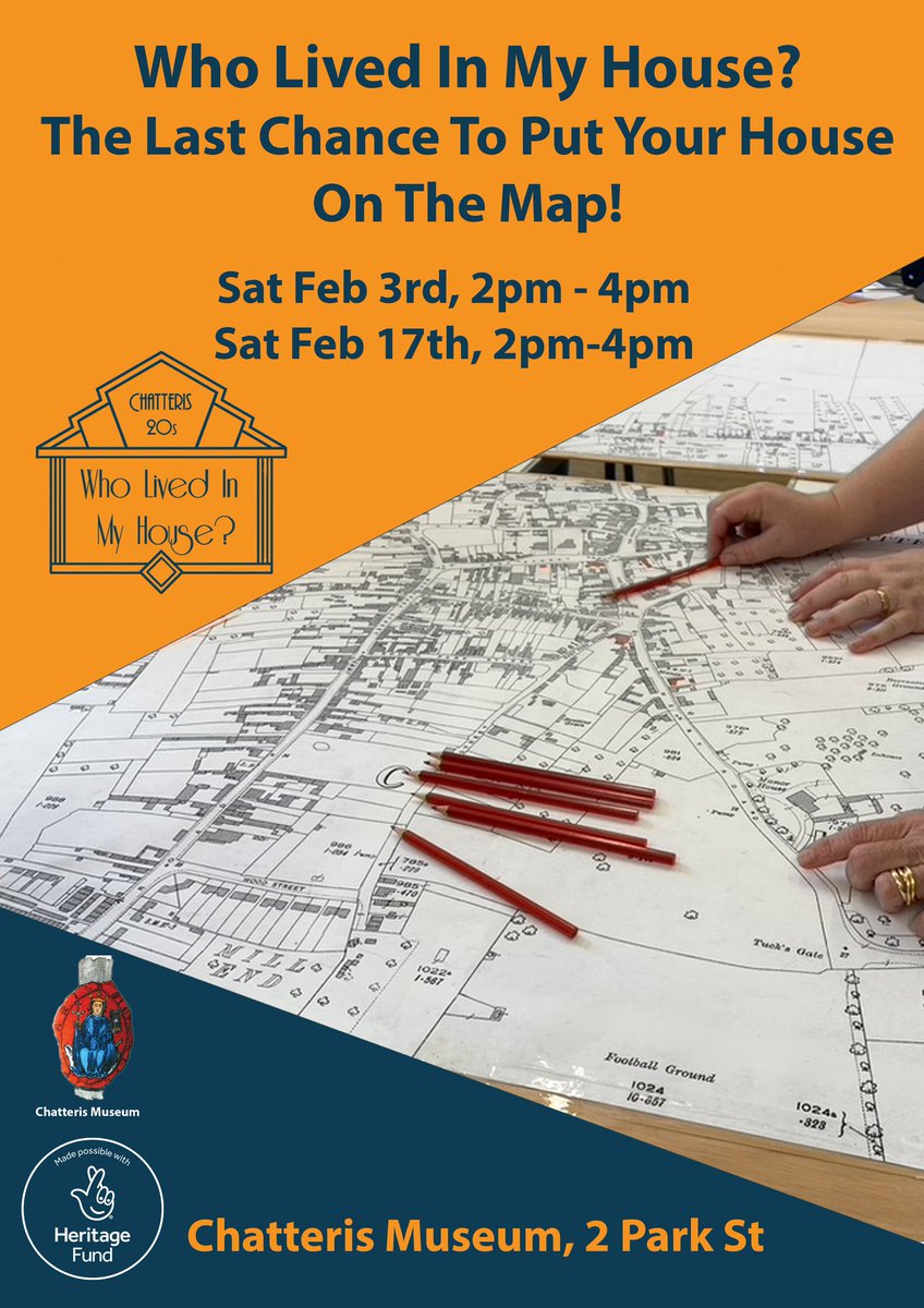 🏡Have you put your house on the map yet?

We have the last two ‘Who Lived In My House?’ drop-in sessions in February!

🗓️Saturday 3rd & Saturday 17th February, 2-4pm

#ChatterisMuseum #Chatteris20s #HeritageFund #CommunityProjects #1920s #LocalHistory #WhoLivedinMyHouse #WLIMH