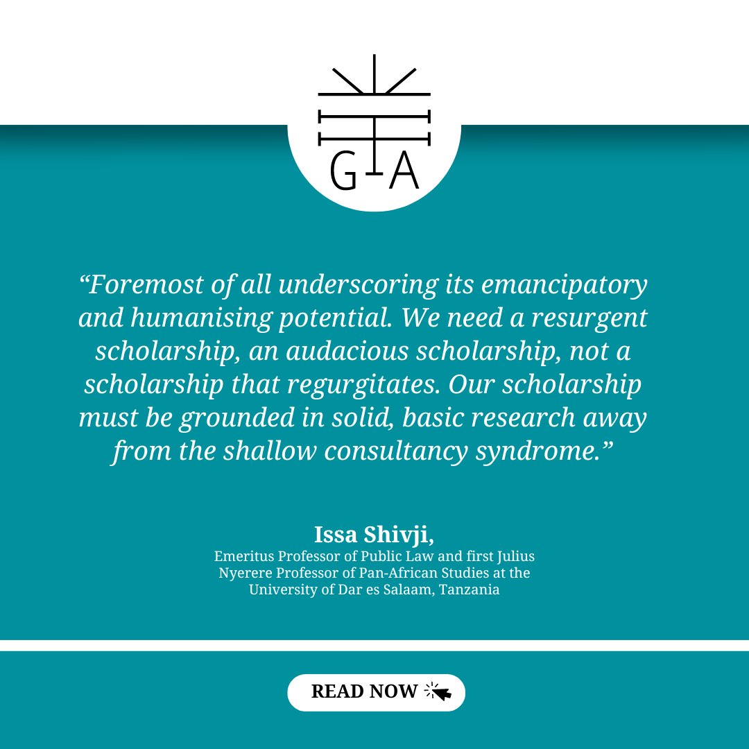 Globalafricasci's tweet photo. Professor Issa Shivji reminds us that it is ideas that forge our institutions. Dive into this profound analysis of the central role of ideas in intellectual development. 👉 https://t.co/L8F4JFpJux #Idees #IssaShivji #GlobalAfrica https://t.co/SczjpKI5A3