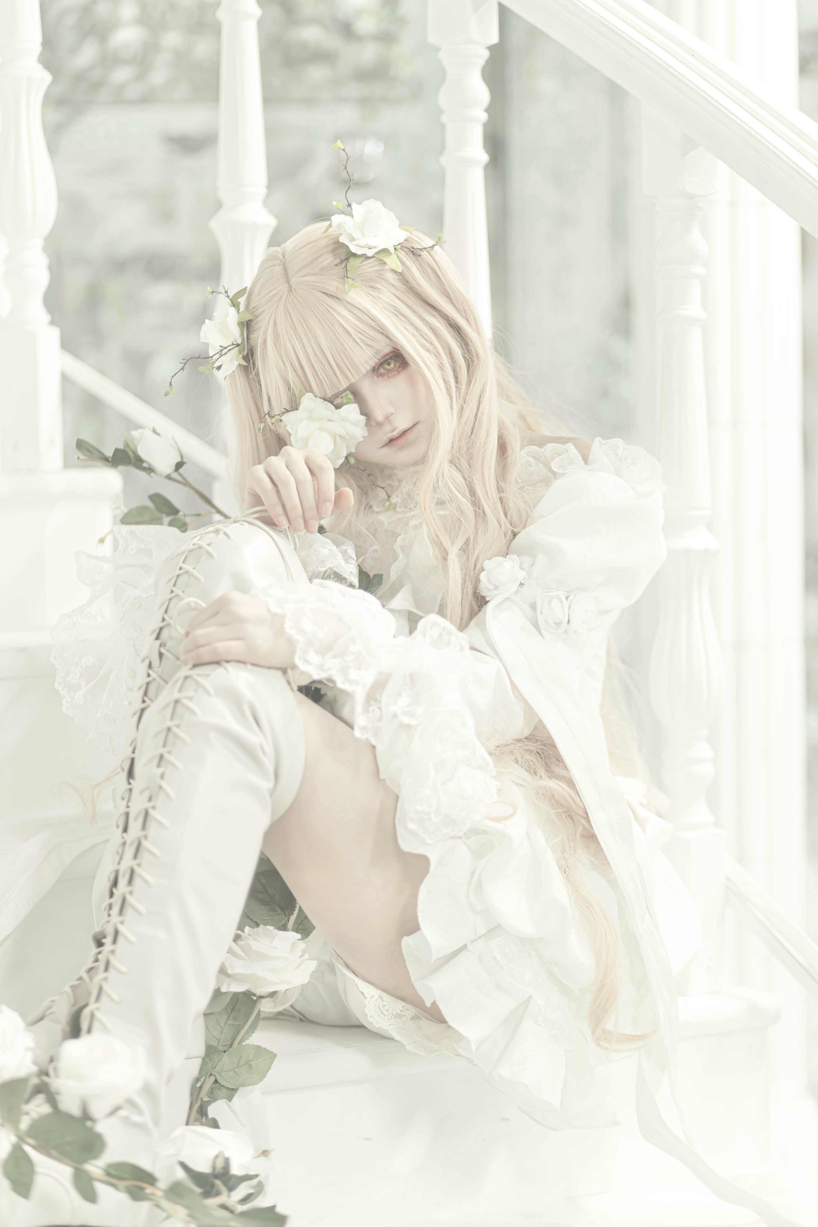 【週末値下】ローゼンメイデン　雪華綺晶　コスプレ　フルセット Amazon.co.jp: [火花貝貝] ローゼンメイデン 雪華綺晶 コスプレ