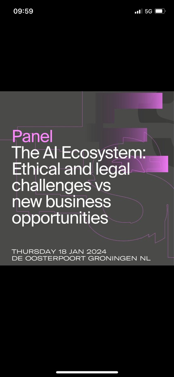 loreflorez18's tweet photo. Ready for the panel about The AI Ecosystem: Ethical and Legal Challenges vs New Business Opportunities.' 🌐🎶 Do you think creativity is being taking over by AI? https://t.co/3KalqBGcjT
