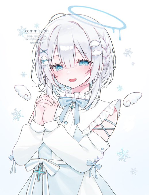 「snowflakes white hair」 illustration images(Latest)
