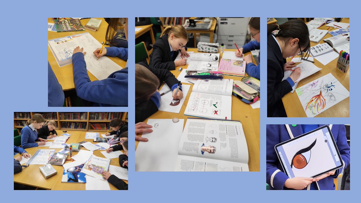 This term, our Book Clubs are focusing on a different genre each week.  Last week was Murder mysteries and this week we have been looking at how to draw Manga: