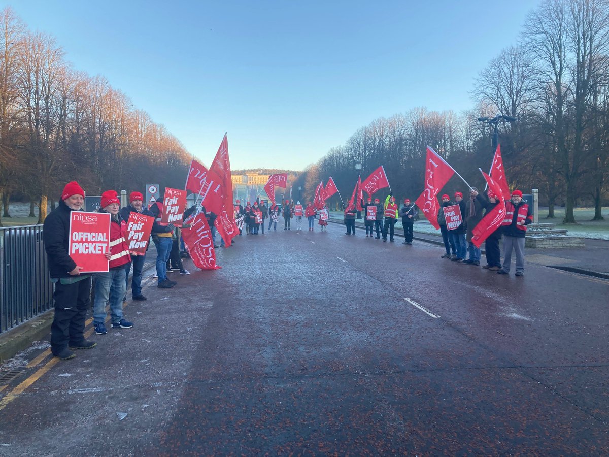 The strikers at Stormont - these workers not only deserve a pay rise, they deserve to work in proeprly funded public services, now and for the future! Up the Strikers!