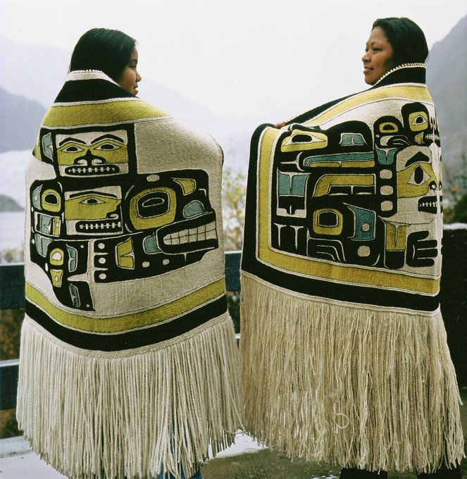 Anna Brown Ehlers, master weaver of the Tlingit tribe, Pacific Northwest Coast #UnravellingWomensArt