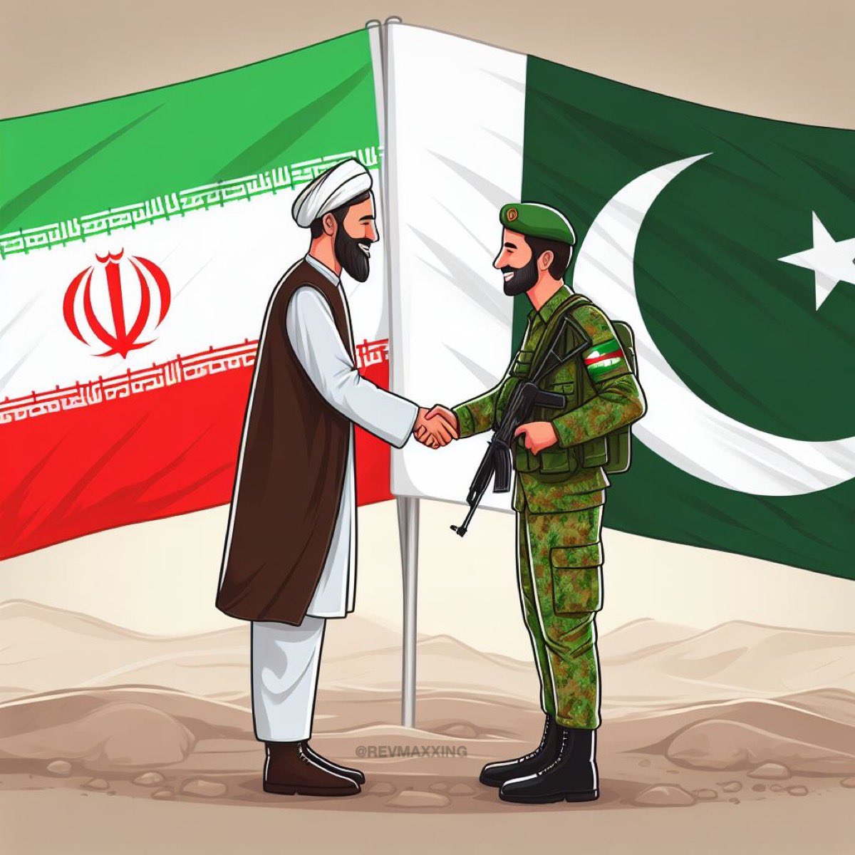 REVMAXXING's tweet image. 🇮🇷 🇵🇰 Iran and Pakistan need to UNITE, not fight, in order to FREE PALESTINE!