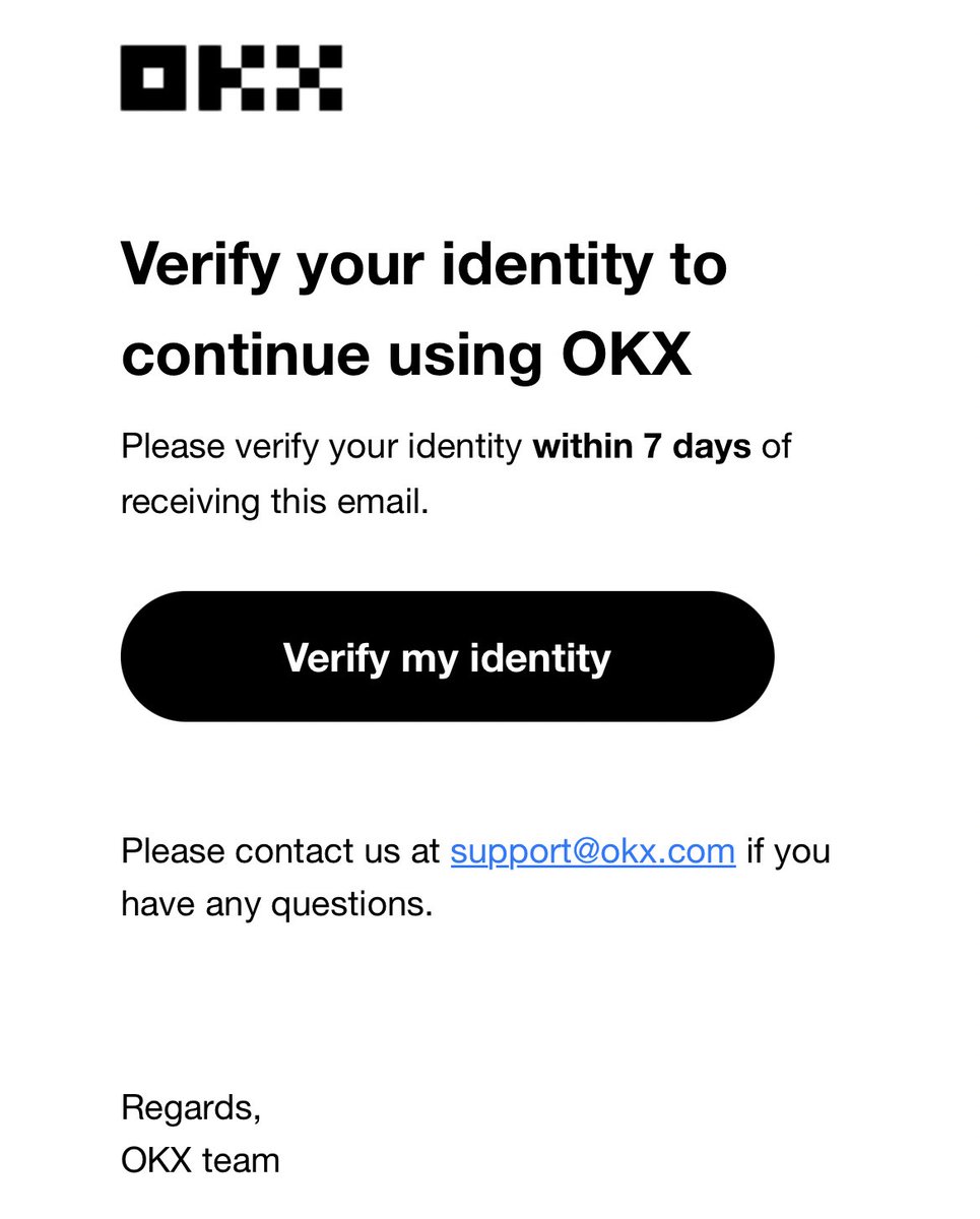 simplykashif's tweet photo. OKX is giving 7 days time. FIU impact. https://t.co/mcS5kdiS6g