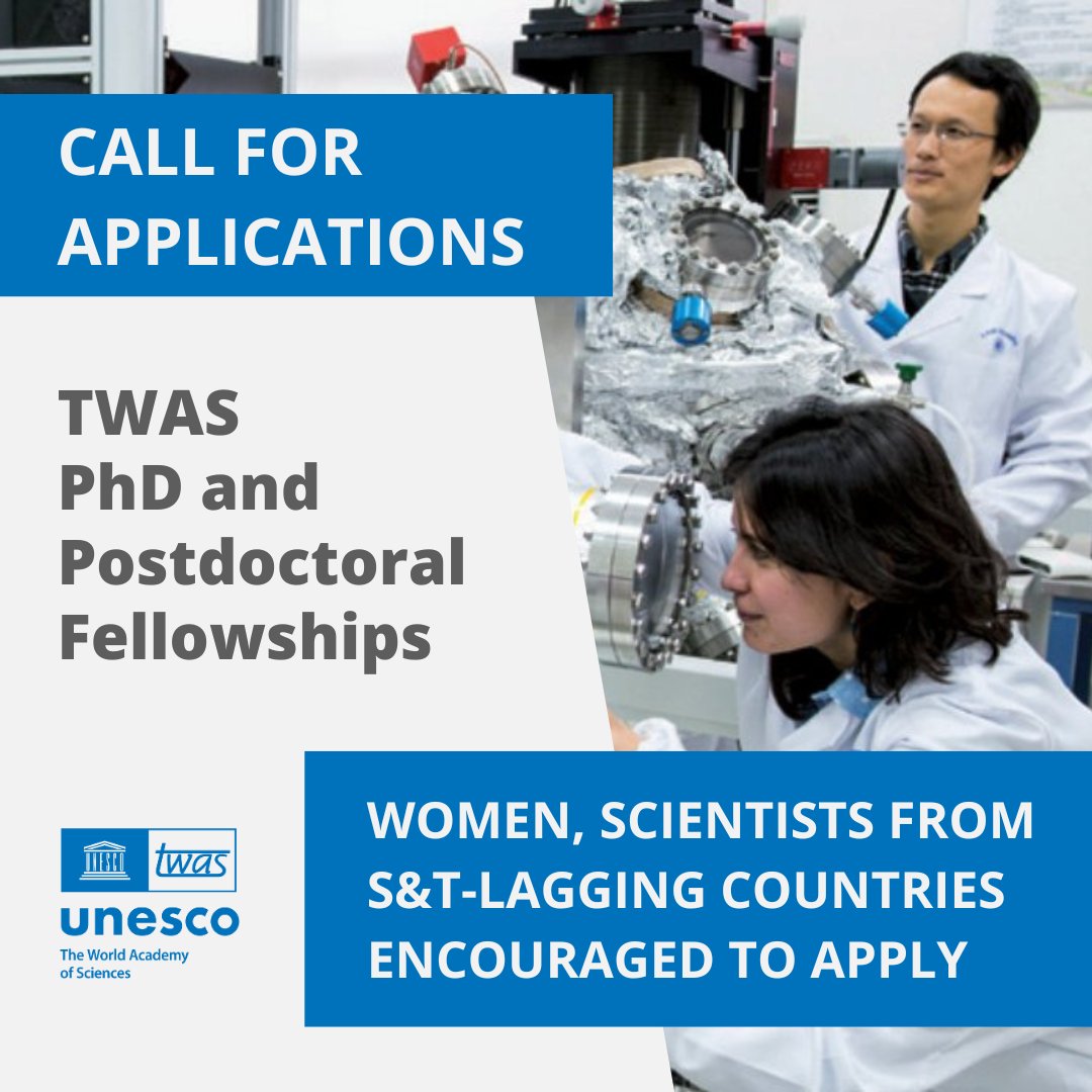 Bookmark our deadlines page as a resource for great opportunities for scientists in the global South! twas.org/opportunities/…