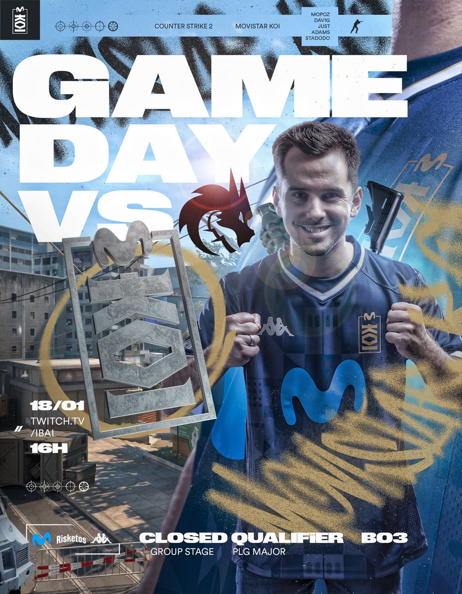 MovistarKOI's tweet photo. Empieza el clasificatorio cerrado al RMR.

Partidos vitales para llegar al major. Empezamos a las 16:00 vs @Team__Spirit.

#SomosMovistarKOI https://t.co/qomrwxDY51