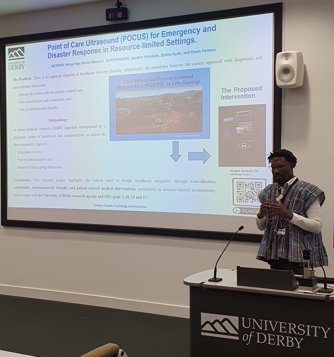 I had a fantastic day yesterday presenting my research project on #POCUS at the #UoD #BiomedicalandClinicalScienceResearchShowcase.