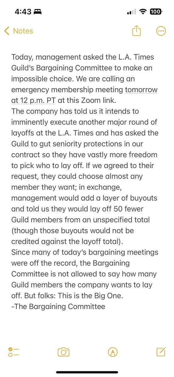 News: The LA Times Guild has called an emergency meeting today in light of the possibility of another major round of layoffs at the L.A. Times. “This is the big one.”