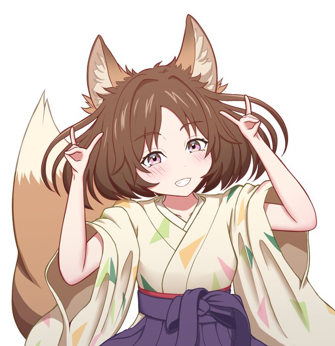 「animal ears hakama」 illustration images(Latest)｜4pages