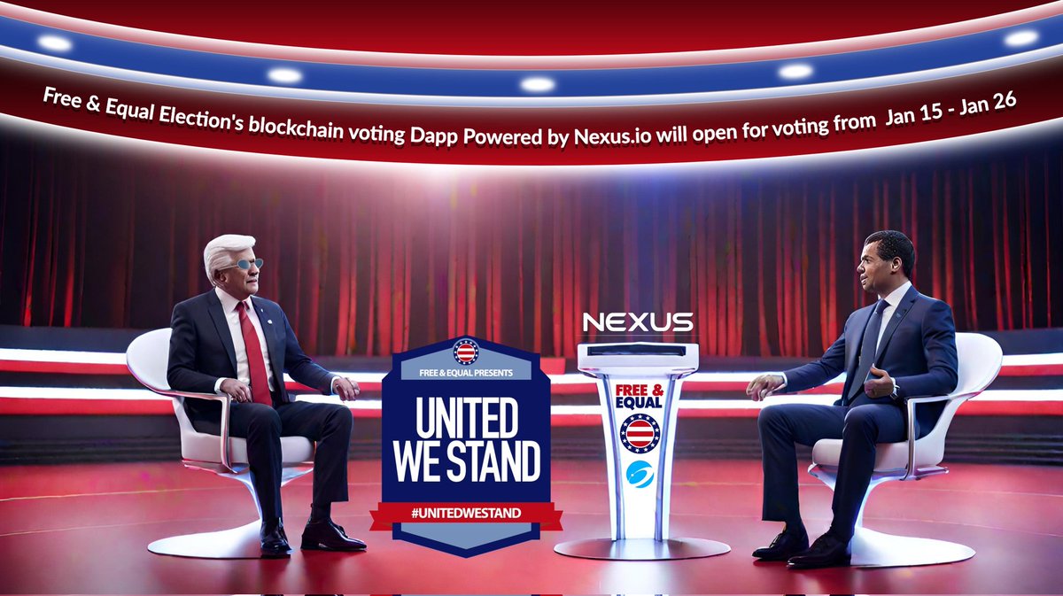 Nexus (@nexusofficial) on Twitter photo As Presidential candidates take the stage today, seize your chance to vote with the <a href="/FreeandEqual/">Free & Equal Elections</a> voting app, built on #NEXUS.
A new world in the making secured by a unique #Blockchain technology. π³οΈπ
freeandequal.org
<a href="/rumblevideo/">Rumble π΄ββ οΈ</a> $NXS #RWAs #CRYPTO As Presidential candidates take the stage today, seize your chance to vote with the <a href="/FreeandEqual/">Free & Equal Elections</a> voting app, built on #NEXUS.
A new world in the making secured by a unique #Blockchain technology. π³οΈπ
freeandequal.org
<a href="/rumblevideo/">Rumble π΄ββ οΈ</a> $NXS #RWAs #CRYPTO