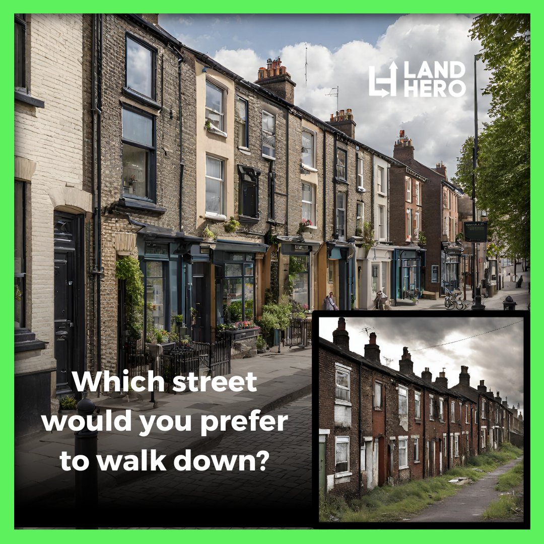 🚀 Let's Choose Our Path Together! Imagine walking down this street - would you prefer a derelict area or a thriving, community-driven avenue? 

Your input matters! Which street do you envision? 

#CommunityTransformation #LandHero #UrbanRevitalisation
