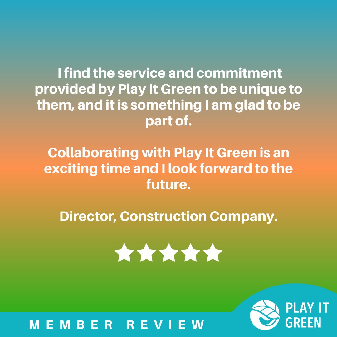 PlayItGreen2's tweet photo. We love our members and we love what they say about our service! 

#PlayItGreen #Community #MemberDriven #ConsciousCapitalist #Reviews #FiveStars #Sustainability #SustainableChange #SustainableBusiness https://t.co/LfQ6reuzsn