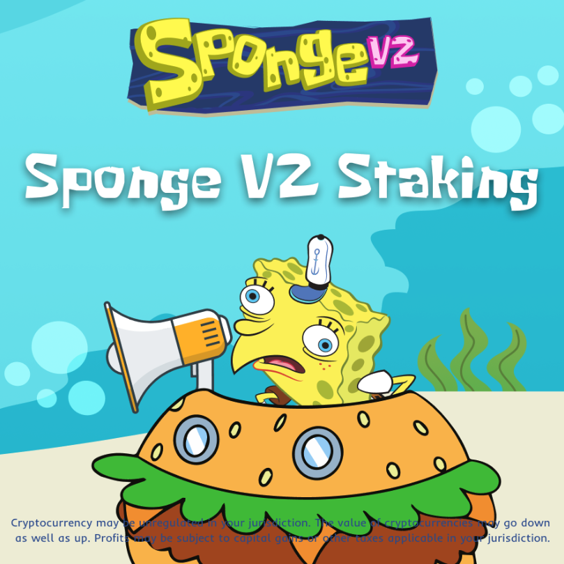 📘 Visit our website and stake your $SPONGE to be part of V2's TAKEOVER. 

Simple steps to significant rewards! 

GO GO GO! 🧽💦💦

#CryptoStaking #SpongeV2 #Web3