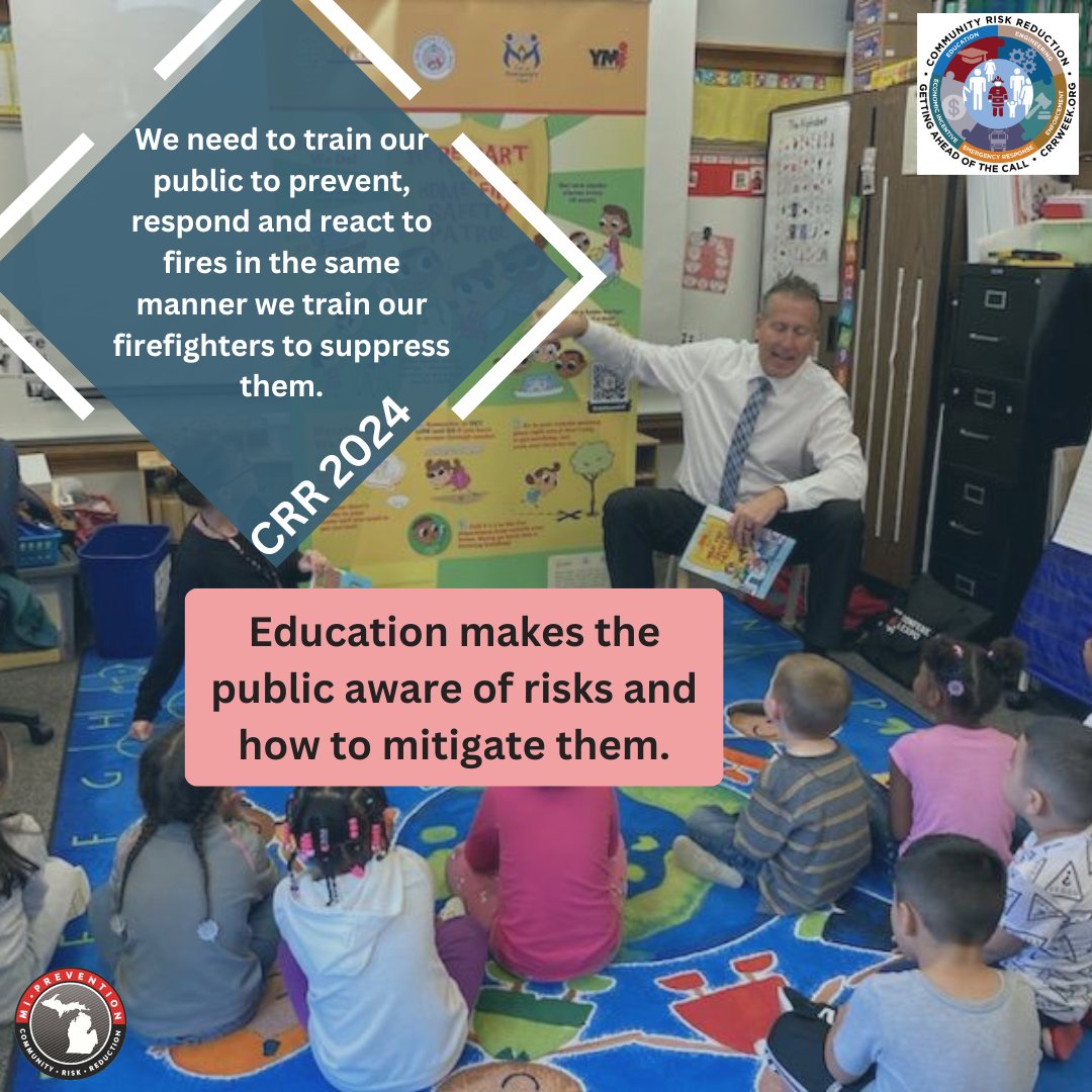 Today's fires are irrelevant to the 'Stop, Drop and Roll' message we were all raised with. We need to educate both Adults and Children in Fire behavior. Michigan SFM Sehlmeyer has been reading in schools for three years now consistently. #SoundOff #CRRWeek #CRR2024 #Michigan