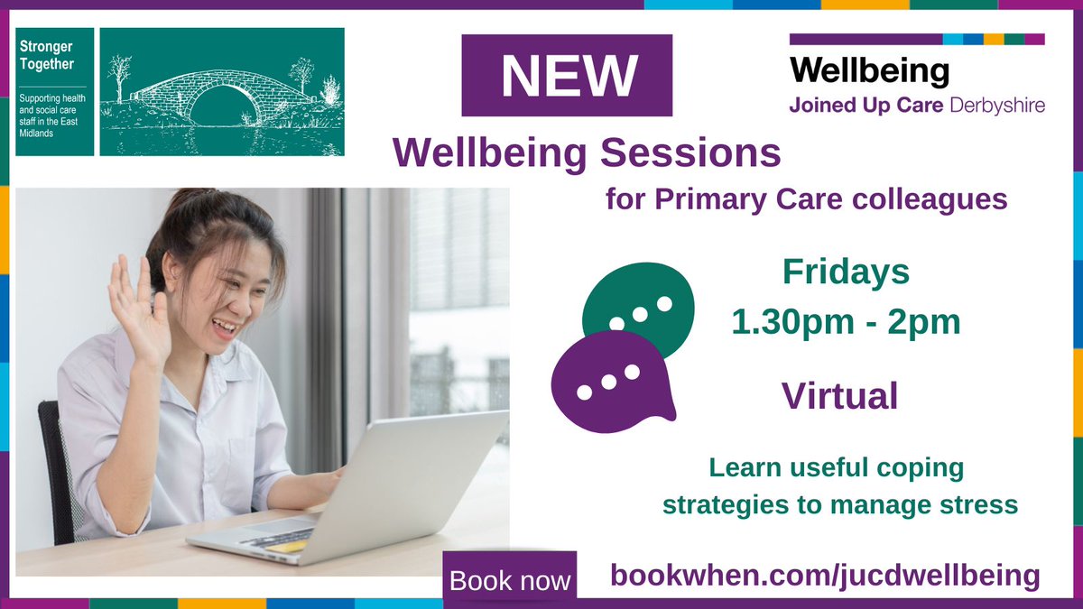 We've added a series of bespoke sessions to Your Wellbeing Timetable to support our colleagues working in Primary Care. Facilitated by a psychologist from Stronger Together, these short weekly sessions are designed to help colleagues de-stress & let go ➡️ bit.ly/3Hov3AK