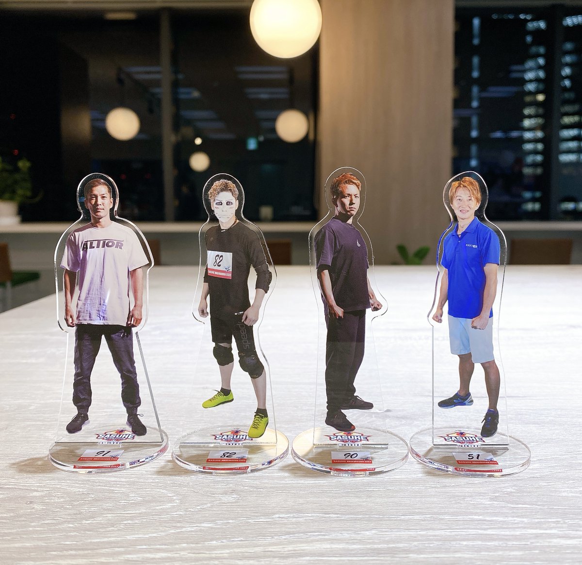 SASUKE 番組グッズとしては初となる レジェンドたちのアクリルスタンド