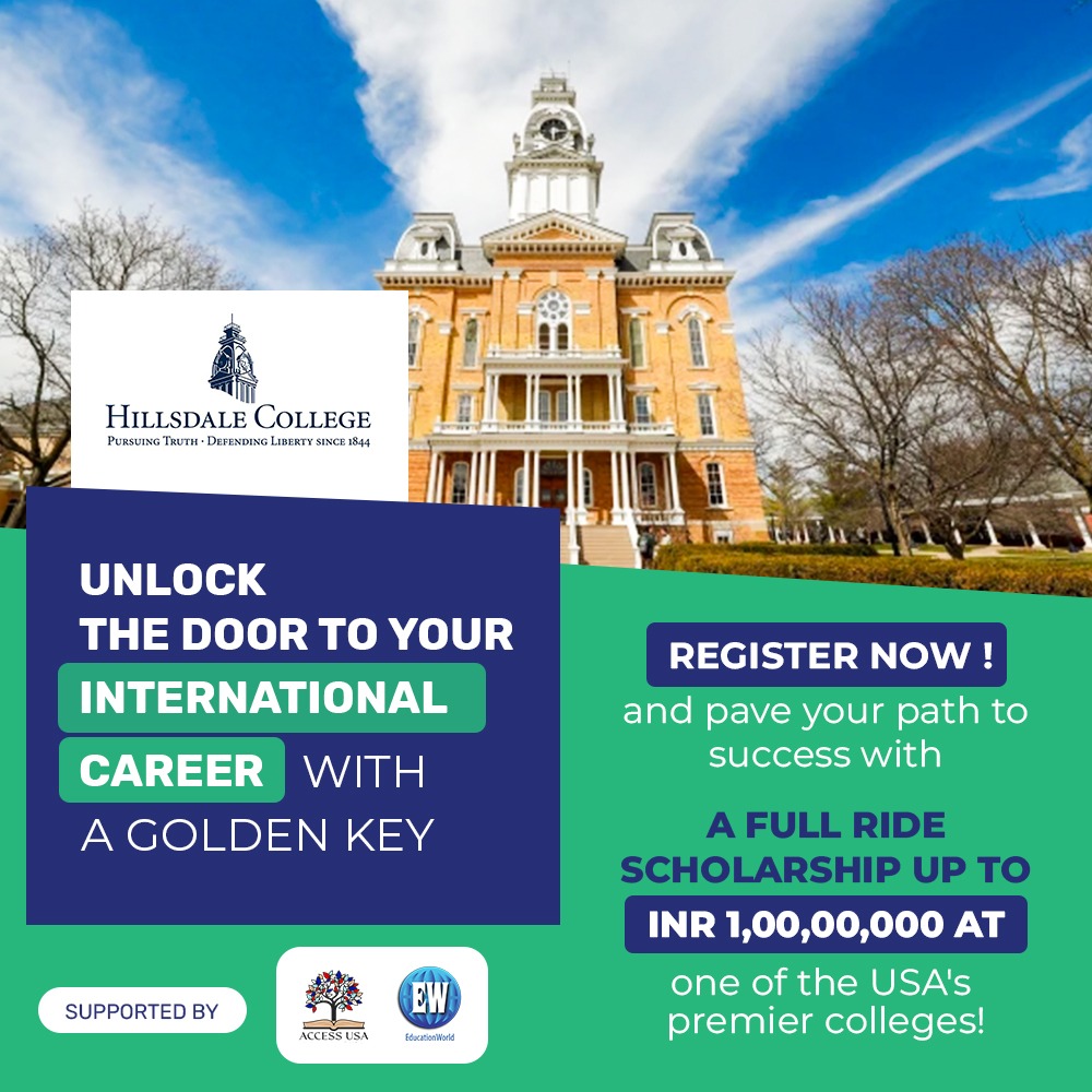 Unlock global career opportunities with prestigious scholarships from top US colleges.Nominate ur students/friends Join the webinar Hillsdale Webinar ( 23/01/24): lnkd.in/gRgFMfsE
( 24/01/24): lnkd.in/g4m-ifVC Hillsdale Webinar ( 25/01/24): lnkd.in/gkYJp_7A