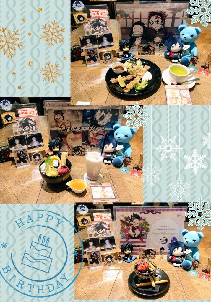 puchunkimiccha's tweet photo. 色々あって何だか疲弊していたタイミングで鬼滅カフェ飲食先着獲り成功😆✨
お正月イベントの余韻に浸りつつ、ボリューム満点の刀鍛冶の里絵巻カフェ終ノ巻メニュー等いただき、一人静かに英気を養ってきました🍽

#鬼滅の刃
#ufotable
#絵巻カフェ
#不死川玄弥誕生祭2024 https://t.co/rTxoGaKlS9