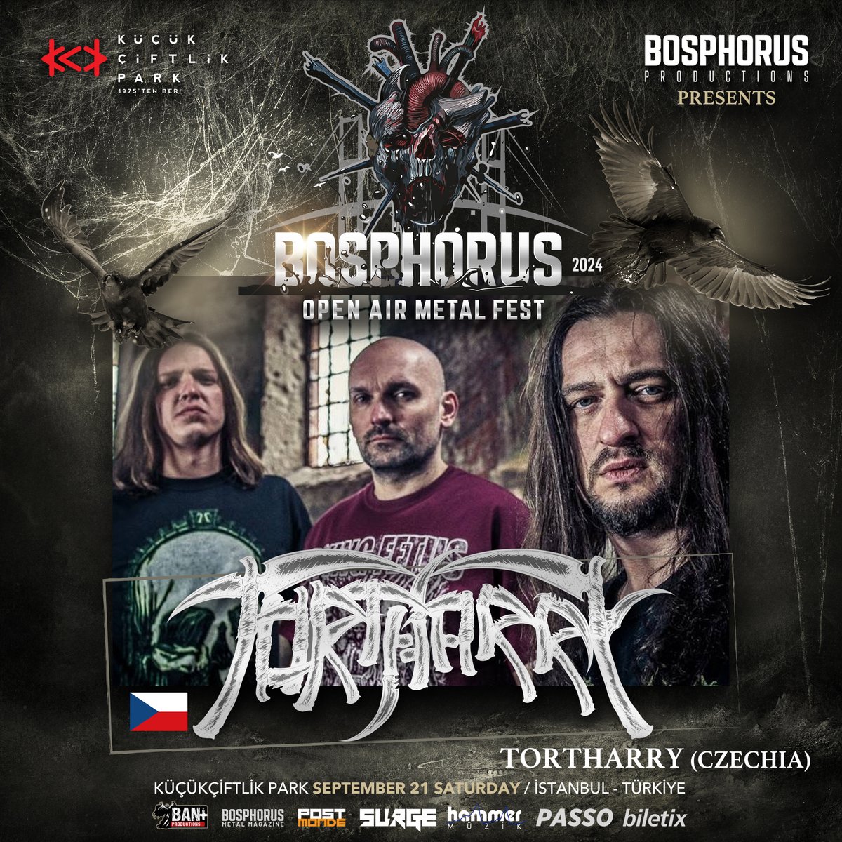 BosphorusProduc's tweet photo. Çekya'dan Tortharry BOSPHORUS METAL OPEN AIR için Türkiye'ye ilk kez gelen gruplardan. Acımasız Çek death metalinin ustaları Türkiye sahnesine çıkmak ve ölüm dağıtmak için hazırlar! 21 Eylül'de KüçükÇiftlik Park sahnesinde! @BosphorusMetal
@BosphorusProduc
@KucukCiftlik https://t.co/4YYK1rbcEJ
