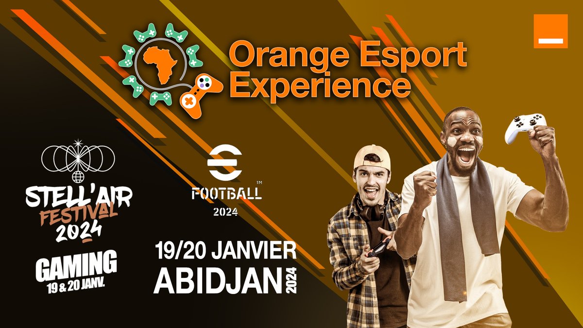 L' #eSport ouvre d'immenses opportunités pour nos talents africains, stimulant innovation et croissance sur le continent. 🎮 📅 Les 19 et 20 janvier, vivez l'édition eFootball 2024 d'Orange eSport Expérience, incarnation de notre vision d'un eSport catalyseur d'inclusion. 🚀