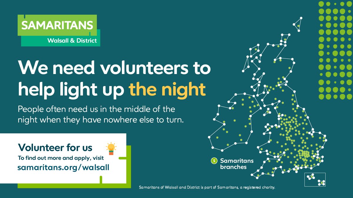 Are you interested in people? There are lots of ways you can volunteer for Walsall & District Samaritans, it all depends on your strengths, the areas you are interested in, and how much time you have to give. Use the link below to find our more.