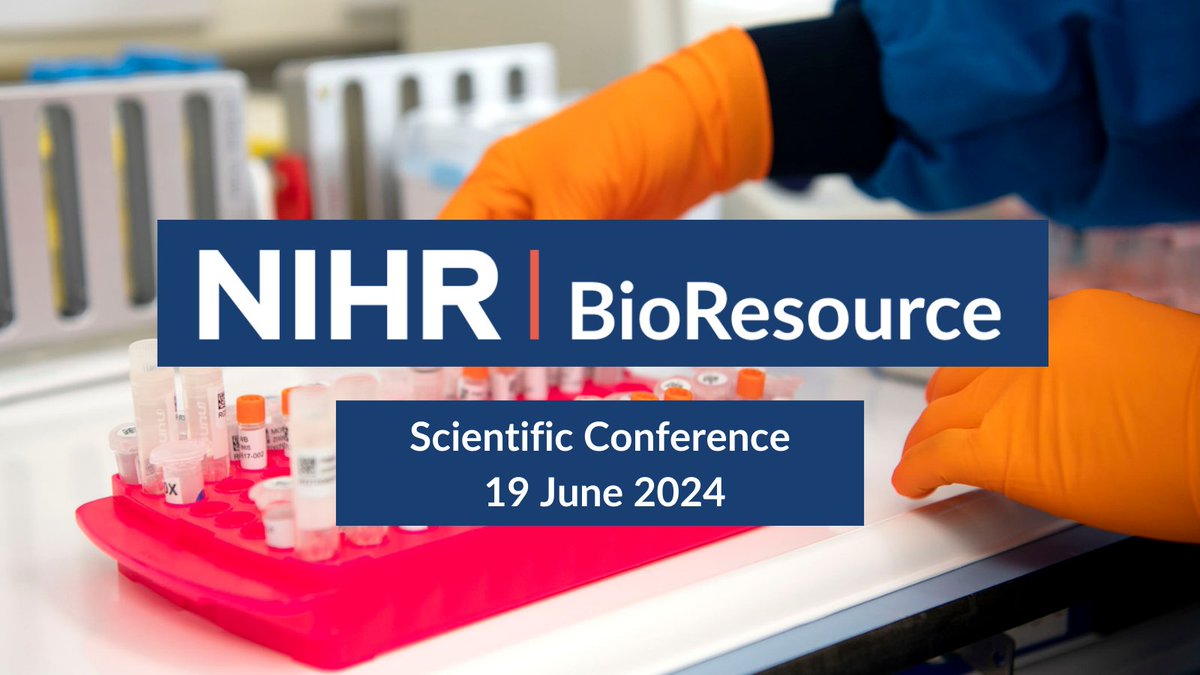 📢 The NIHR BioResource Scientific Conference is returning this Summer! ☀️

Save the date: 19th June 2024 📅

Learn about our role in facilitating translational research &amp; hear from leading researchers 💪

Find out more ➡️ bit.ly/3So88fi

Ticket reg. coming soon!🎟️
